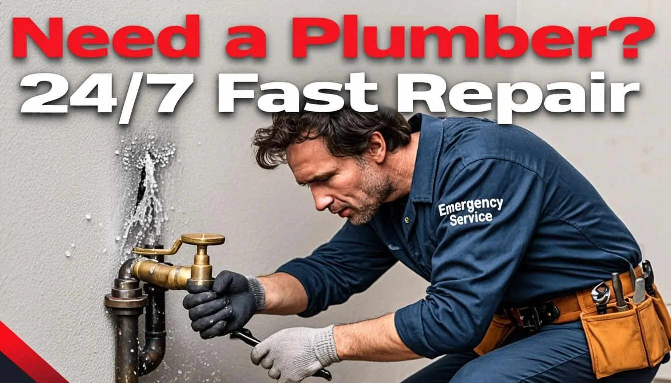 Plumber clearing a clogged drain under a sink in a Metro Vancouver home before winter