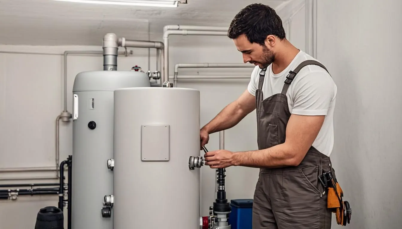 BC Home Service plumber installing a new gas water heater in a Delta BC home